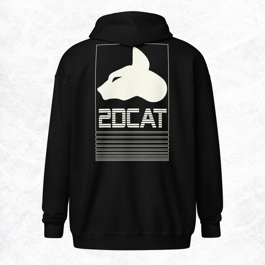 2DCAT Unisex zip hoodie